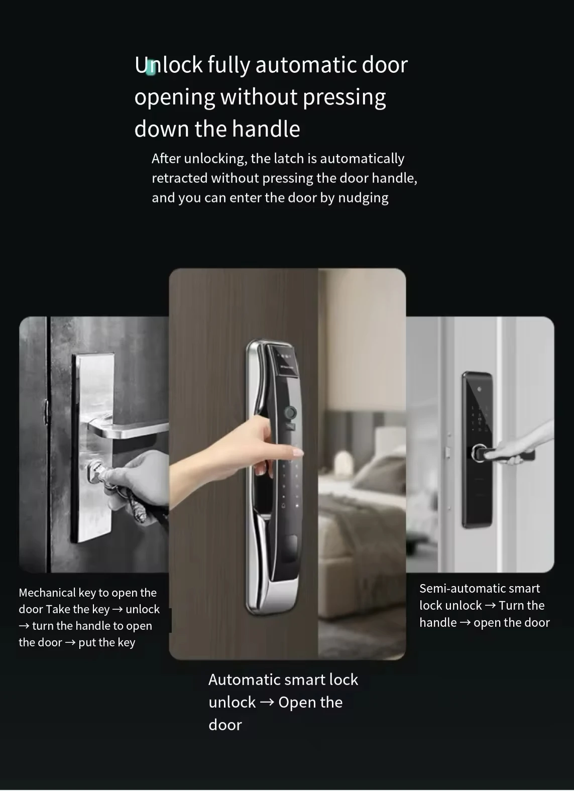 WiFi Video Visual Intercom Smart Lock Electronic Face Recognition & Fingerprint Multilingual Voice Electronic Lock Camera Screen