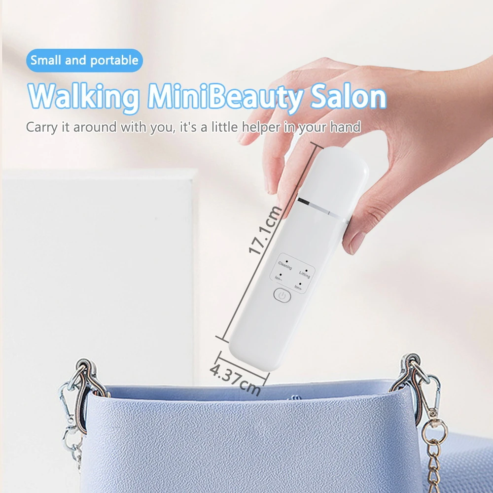 2025 depurador ultrasónico de la piel vibración espátula Facial removedor de espinillas pala limpia cavitación Peeling levantamiento Facial cuidado de la piel