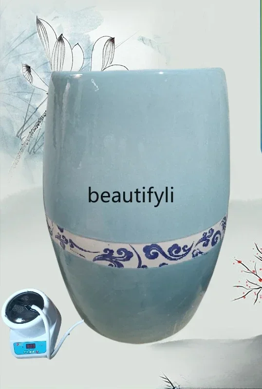 

Asmt14 Керамическая ножка на пару, традиционная китайская медицина, фумигация, ведро для замачивания ног, цилиндр с отрицательными ионами, фарфоровый бот для ног