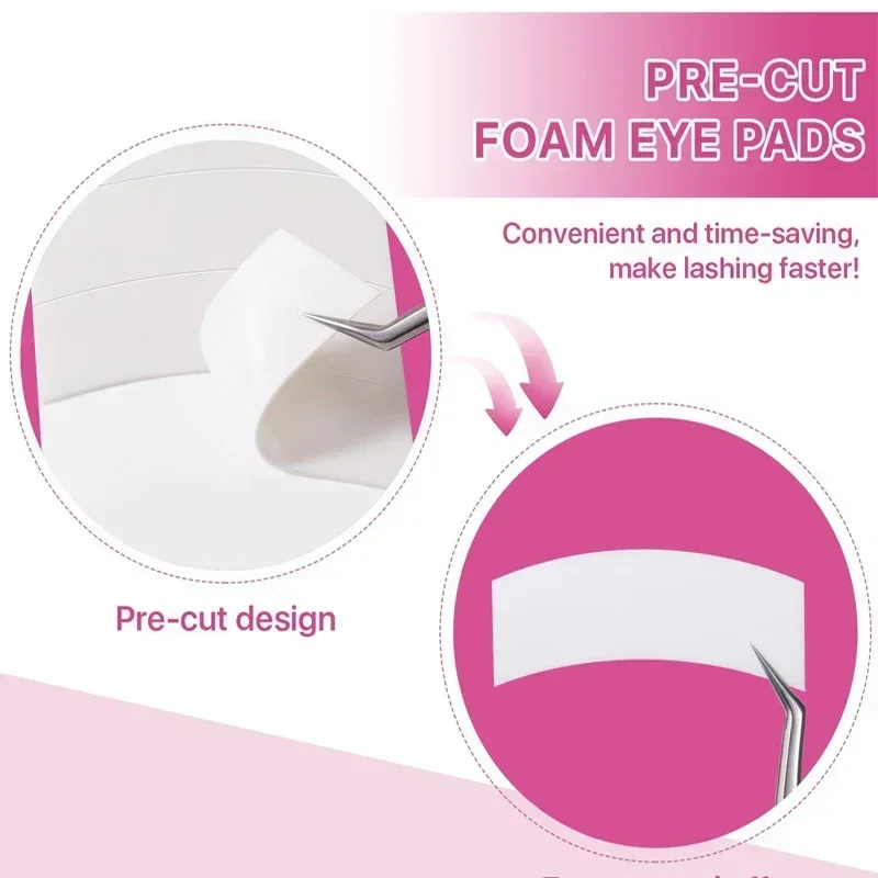 110Pcs Micro Foam Eyepad Painless Lash Supplies PE Foam Eye Patch Easy Remove Tape Makeup Stickers Under Eyelash Pad Patch