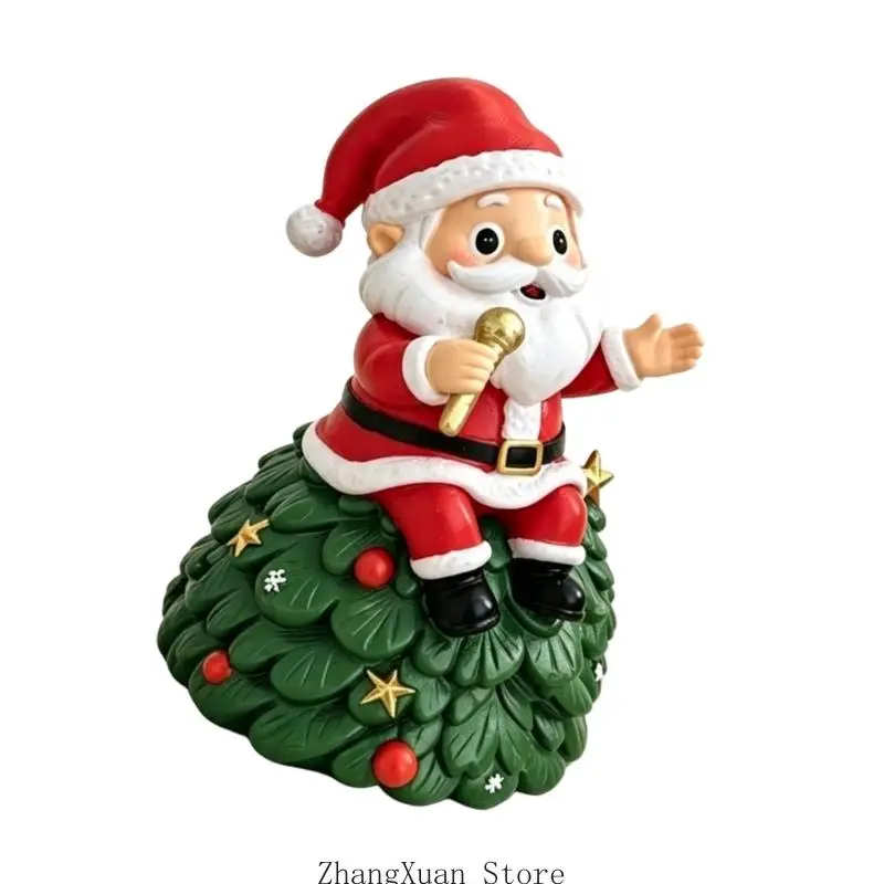 Weihnachtsmann-Weihnachtsfigur-Akzent für Schreibtischregal und Flurdisplay 3XUF – Detail 3
