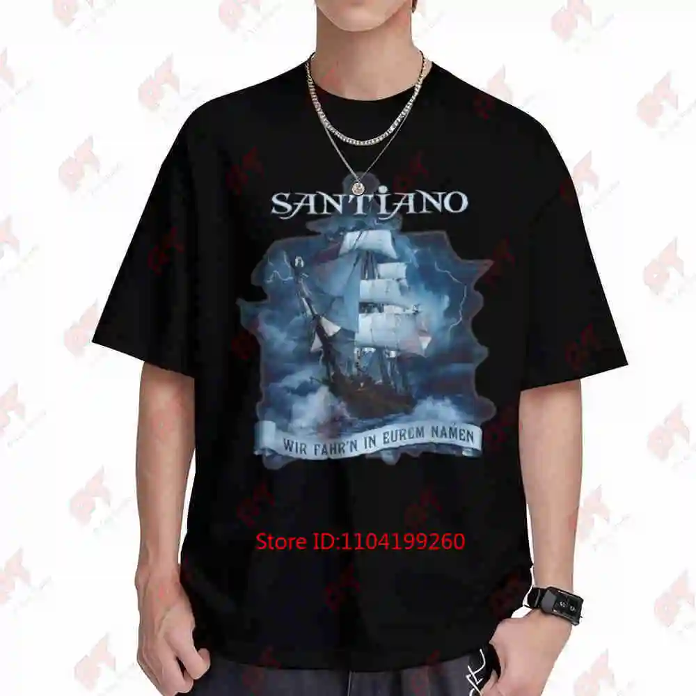 Santiano We Ride In Your Name Kurzarm-T-Shirt aus 100% Baumwolle