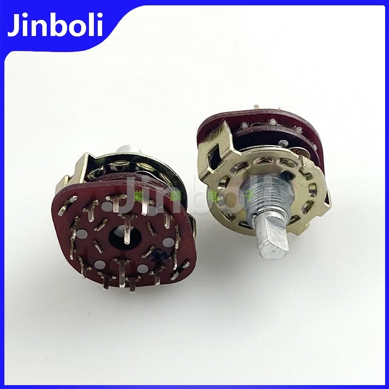 1PCS Rotary Band switching Video And Audio Signal conversion, Gear Rotary switch 2 Pole 6 Gears