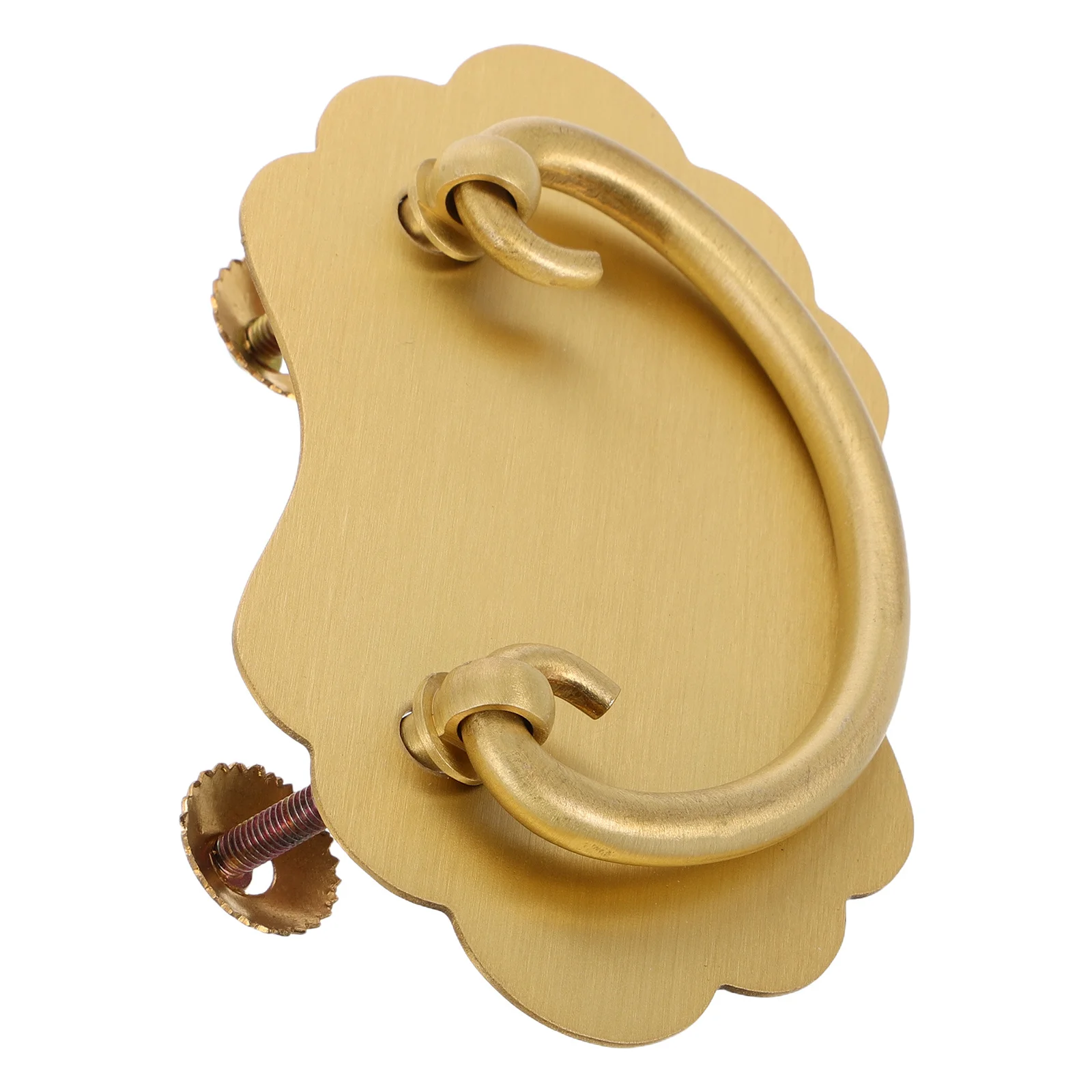 

1pcs Vintage Brass Drawer Handle Chinese Style Dual Hole Design For Furniture Chest Bookcase Cabinet Hardware Retro Home Decor