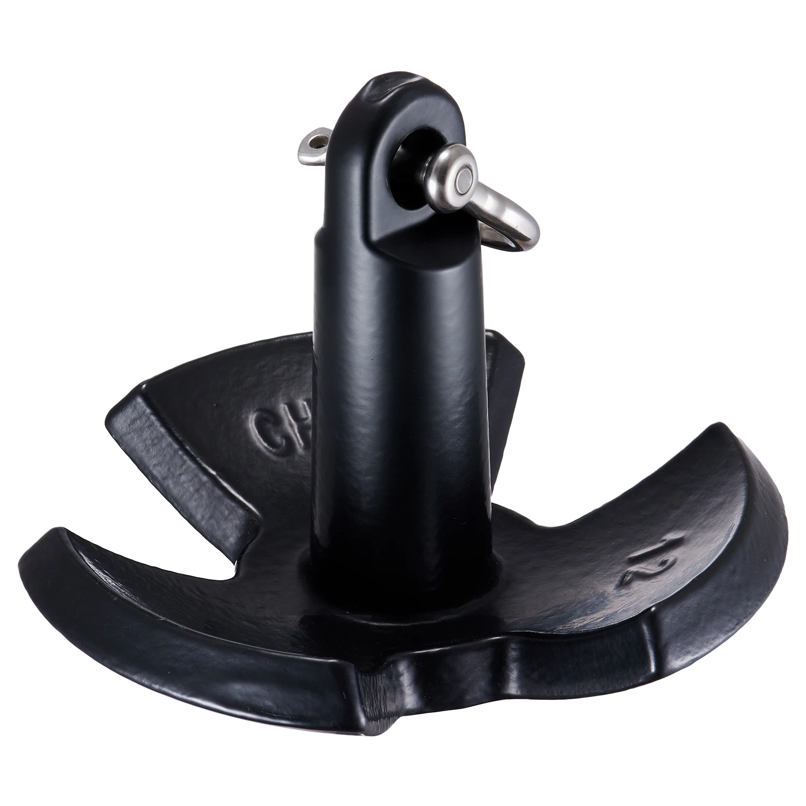 VEVOR River Anchor 12/30 LBS Boat Anchor Cast Iron Black Vinyl-Coated with Shackle Marine Grade Mushroom Anchor Up To 10 ft