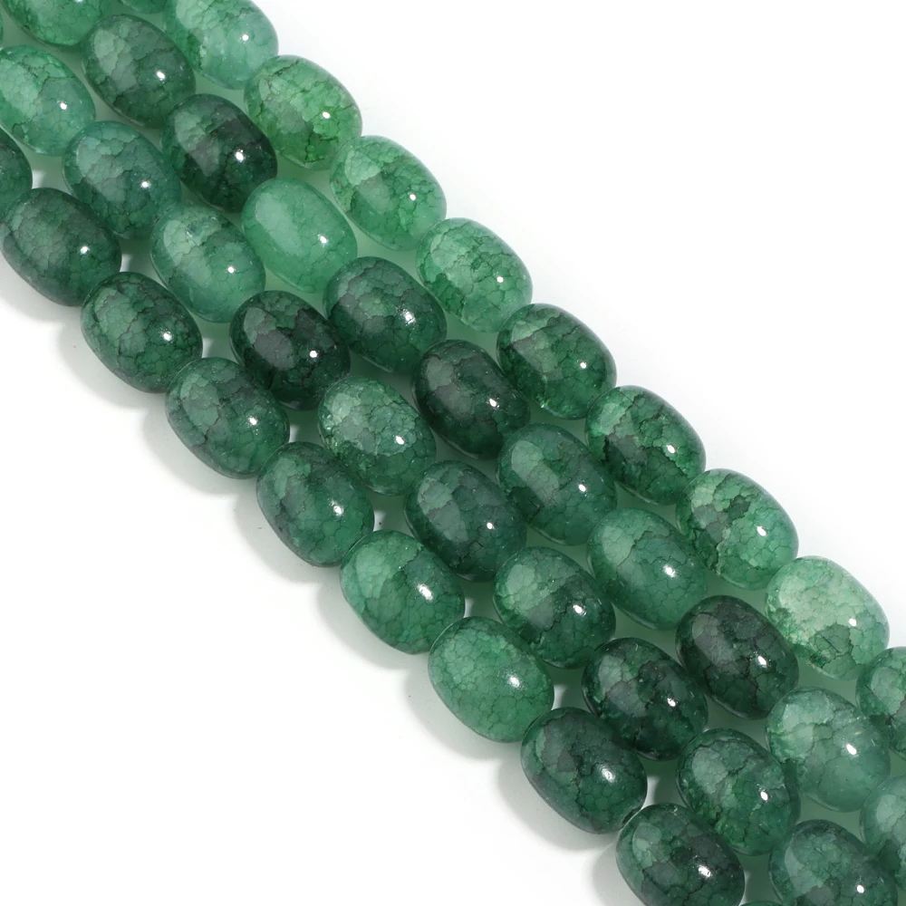 Ongeveer 28 stks 10x14mm Kleurrijke Glazen Kralen Vat Vorm Losse Spacer Kralen Voor Sieraden Maken DIY Armband ketting Accessoires