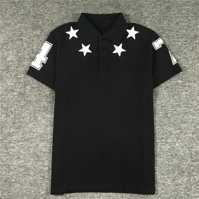 New Arrivals Spring Summer 7 4 Stars Collar Cute Crown Casual Polo Shirts Shirt  Polos Top Tee Men Harajuku Gothic