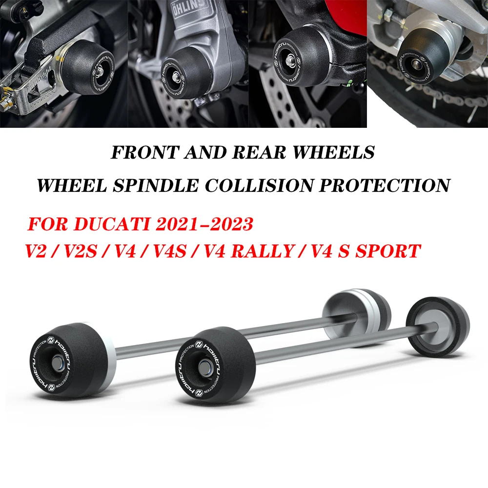 

For Ducati Multistrada V2 / V2S / V4 / V4S / V4 Rally / V4 S Sport / 2021-2023 Front Rear wheel Spindle Crash Protection