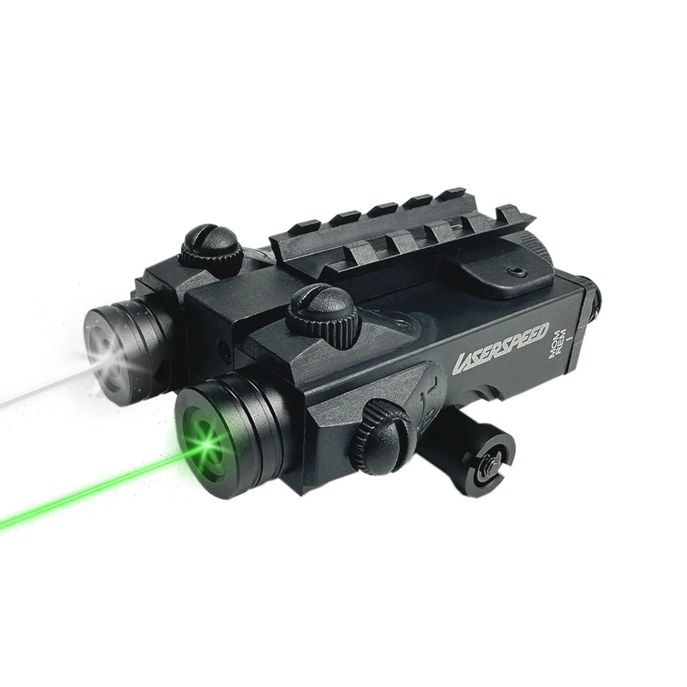 Aluminum Alloy Picatinny Weaver Military Dual Beam Green /Red /IR Infrared Aiming Laser Sight Hunting Rifle with Pressure Switch