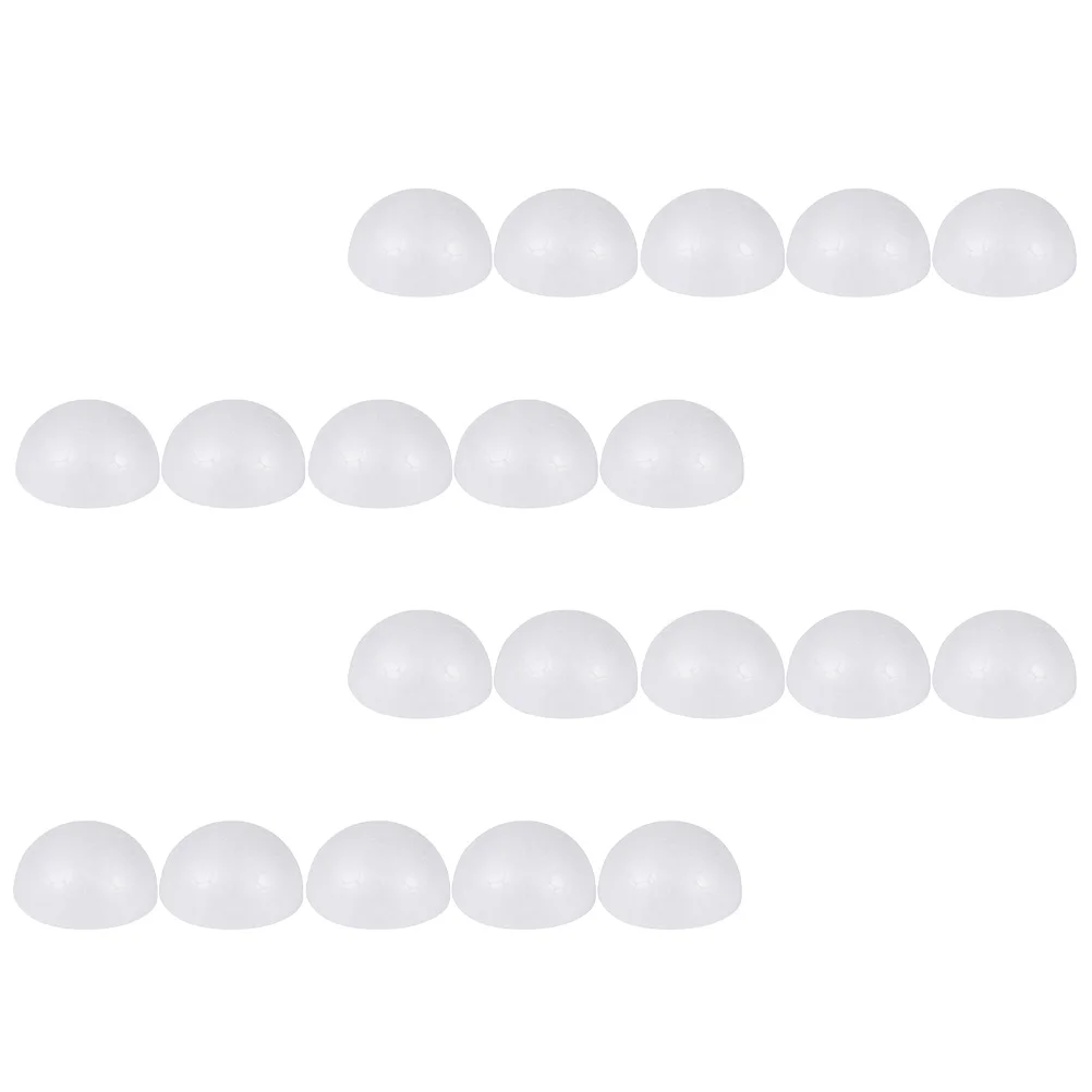 

50Pcs White Foam Half Balls DIY Craft Material Flower Arrangement Decoration Xmas Ornaments Floral Bouquet Supplies Painting