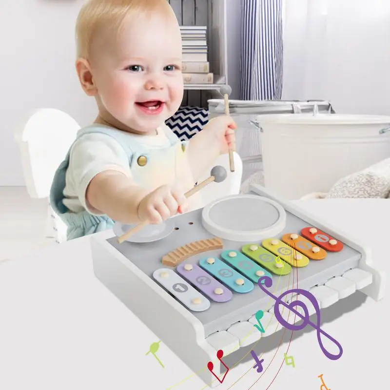 Modern Boho Xylophone Colorful Musical Toy Boho Xylophone Multi-Functional Musical Instruments Toy For Children Boys Girls