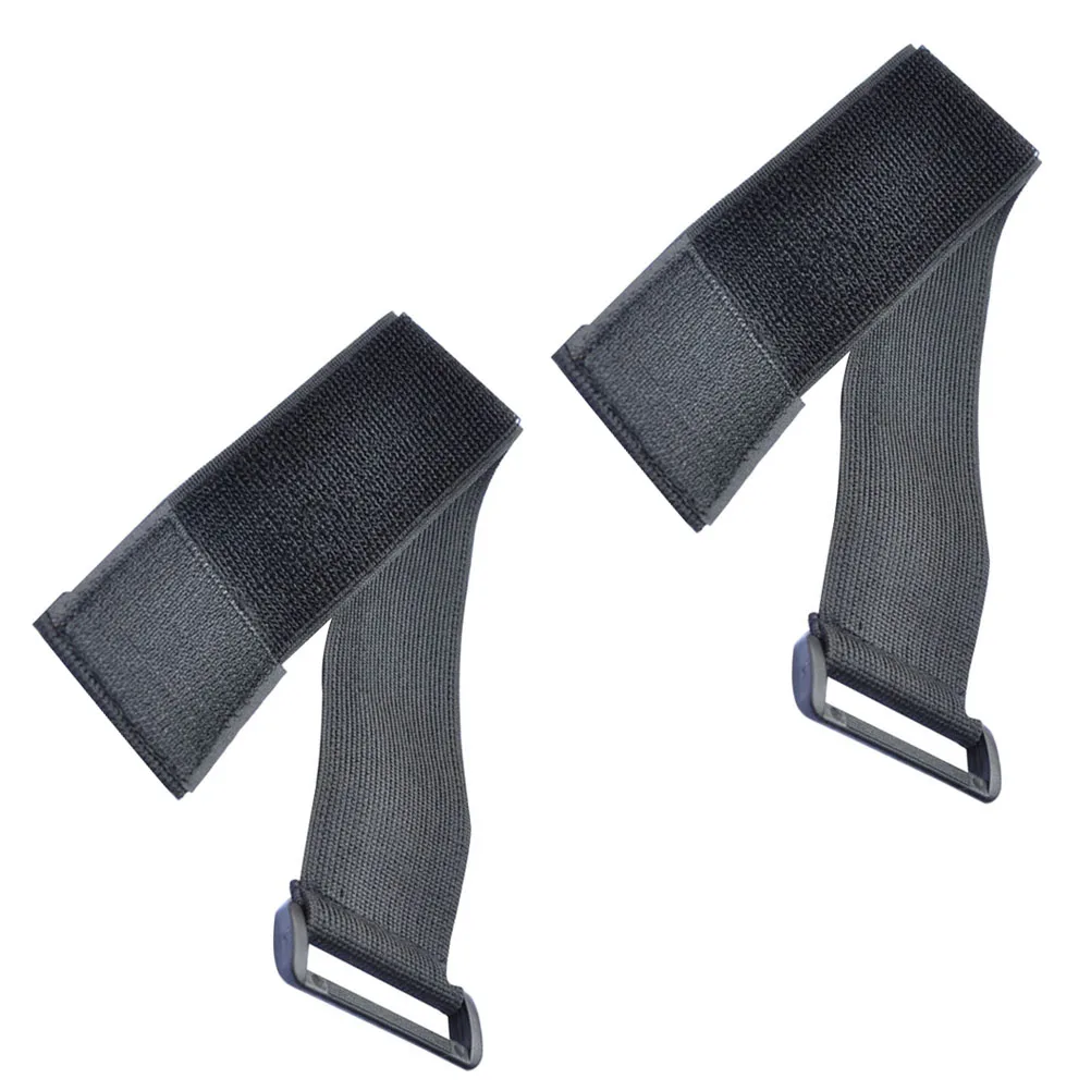 

2 Pcs Belt Elastic Buckle Strap Game Webbing Corset Tie Down Leg Bundling 30cm Black