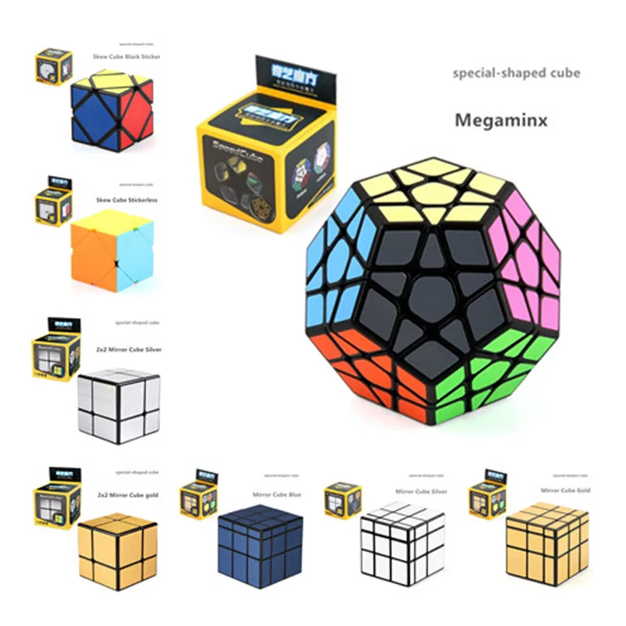 2x2 3x3 Cubo mágico alienígena Qiyi 3x3 Cubo eje S S Skew S Fisher S Cubo mágico profesional juguetes juguete educativo Idea de regalo rompecabezas
