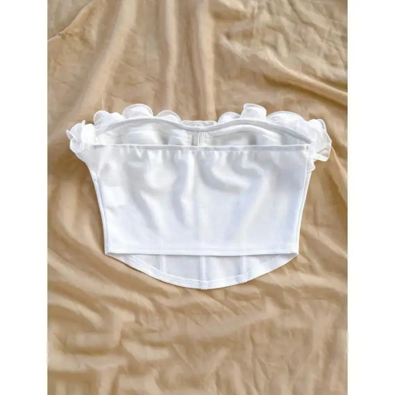 قميص علوي مثير مناسب Svel 9059 مع حواف من الدانتيل بدون حزام من جلد البولي يوريثان، خصر محرك irt للنساء بياقة Inn...