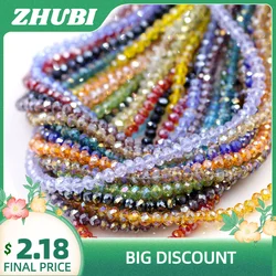 600Pcs/Lot Faceted Crystal Rondelle AB Color 3mm Czech Glass Round Spacer Beads For DIY Making Jewelry Needllework Accessories