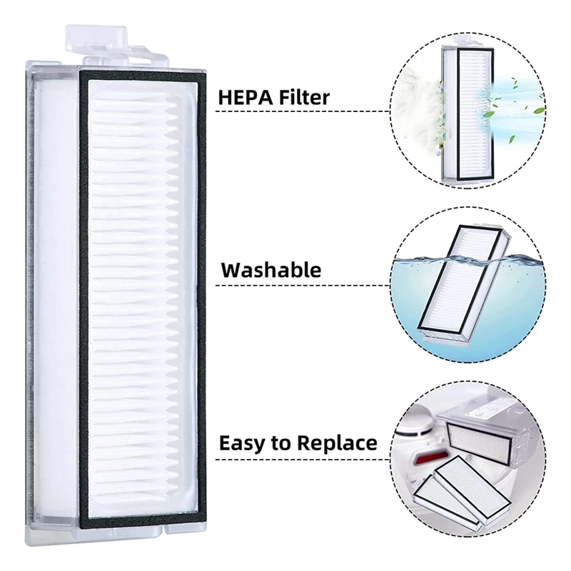 ترقية وظيفية! 16 قطعة مجموعة اكسسوارات ل شاومي Roborock Q7 / Q7 + / Q7 ماكس/Q7 ماكس + مكنسة كهربائية استبدال أجزاء