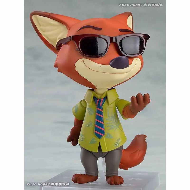 GSC 오리지널 넨도로이드 애니메이션 닉 와일드 주디스 레이버네 홉스 액션 피규어 모델 키트 어린이를위한 장난감 선물