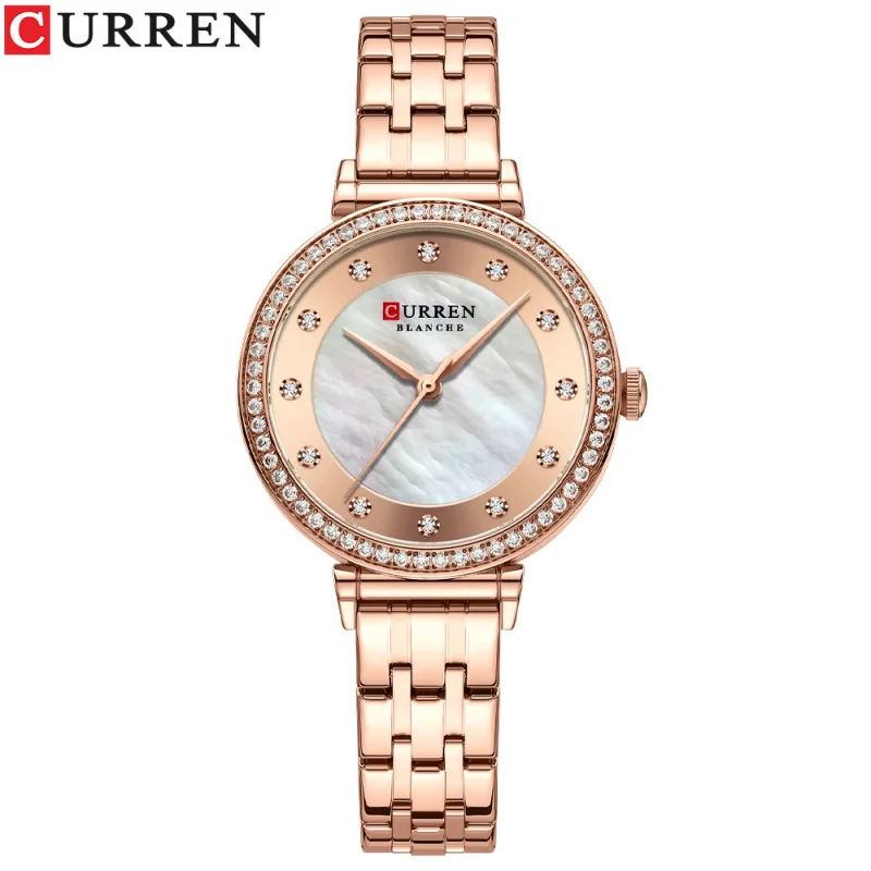 

Curren 9087, женские часы, модные женские часы, кварцевые часы, повседневные часы, часы со стальным ремнем