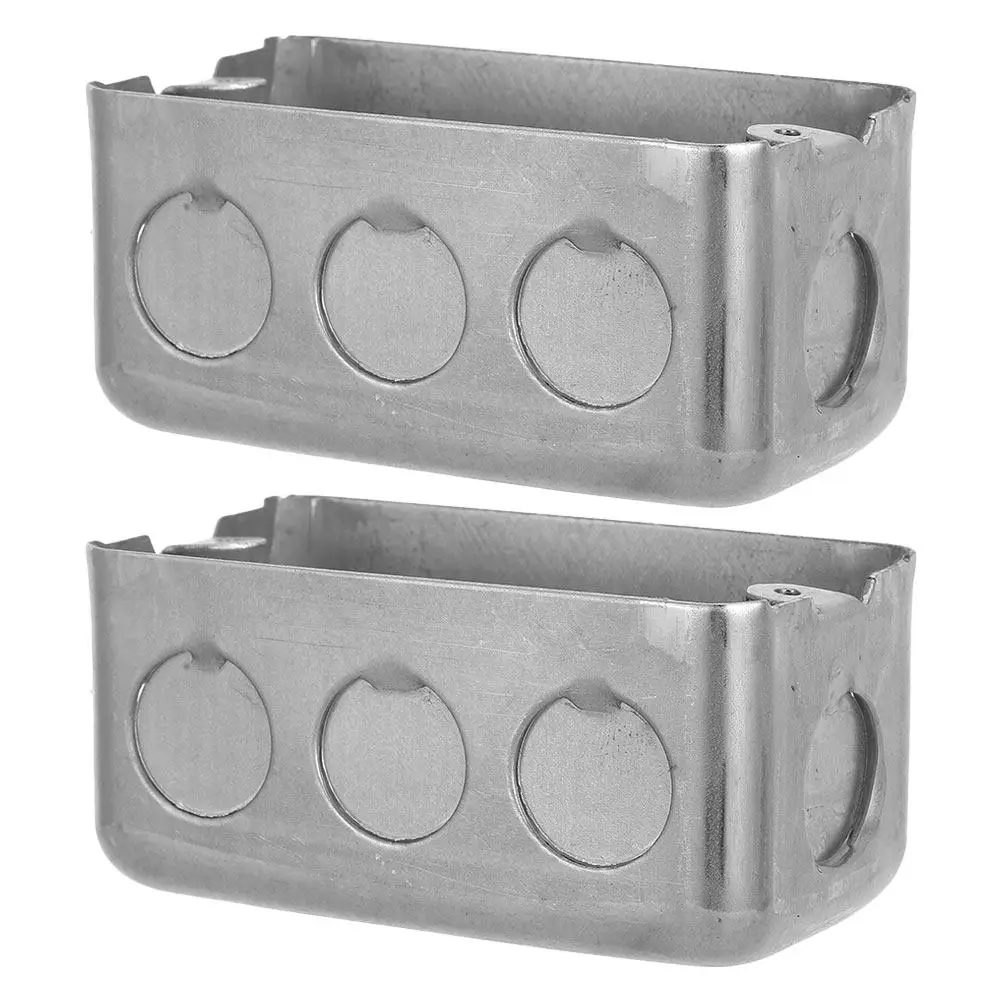 2Pcs 120 Type Surface Mounted Junction Box Metal Electrical Box Extender for Outlets Switches Quick Install Rustproof DIY