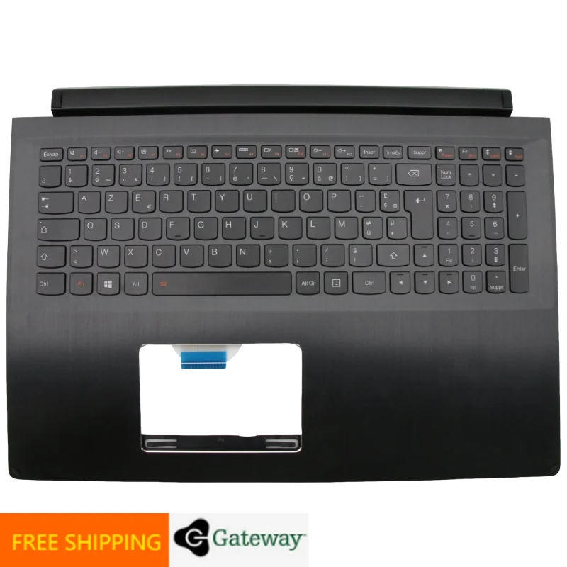 FR French Black Keyboard Upper Case Palmrest Shell Cover For Lenovo Flex 2 Pro 15 Edge 15 5CB0G91214