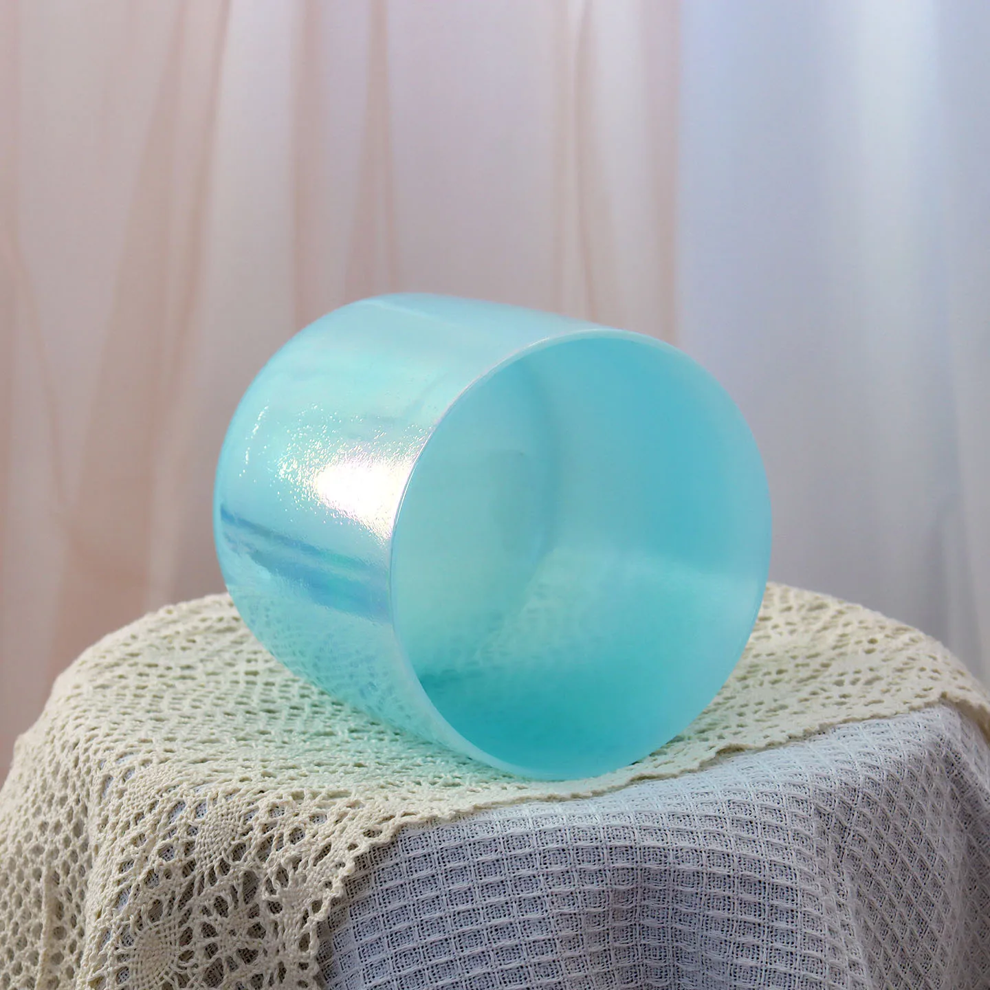 Star Linkup 6 Inch Clear Cosmic Light Quartz Crystal Singing Bowl, A Note Tuned Vibrational Sound Healing Percussion Instrument for Mindfulness Meditation, Yoga Practice, Chakra Balancing, Aura Purification, Stress Relief & Spiritual Sound Bath Therapy