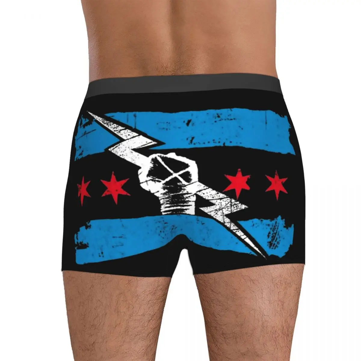 Boxer Underpants Shorts Cm Punk Logo Panties Men's Comfortable Underwear for Homme Man Boyfriend Gifts