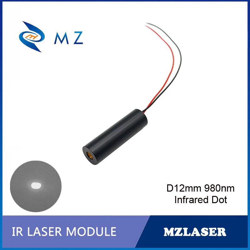 

Hot Selling Compact D12mm 980nm 50mw Infrared IR Dot Laser Diode Module Glass Lens CW Circuit Model Industrial Grade