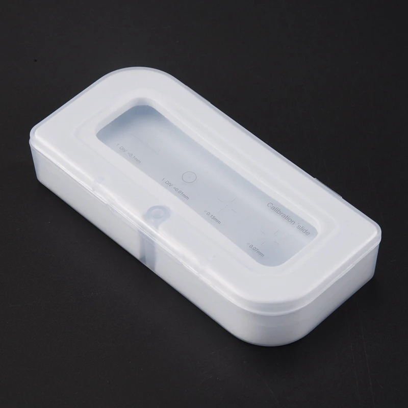 0.01Mm Microscope Slides Reticle Calibration Slide Ruler Cross Multifunctional Microscope Calibration Ruler Stage Micrometer