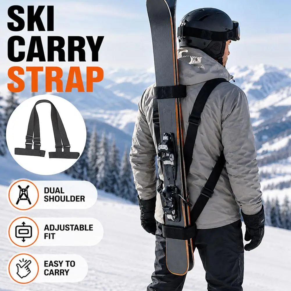 Outdoor Snowboard Shoulder Strap Hand-Held Double Board Fixed Strap Sled Skiing Shoulder Strap Strap Adjustable And Portable