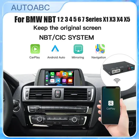 무선 CarPlay 안드로이드 자동 BMW NBT CIC 1 2 3 4 5 7 시리즈 F20 F21 F23 F30 F31 F34 F35 F32 F33 F36 F10 F11 F07 미러 링크