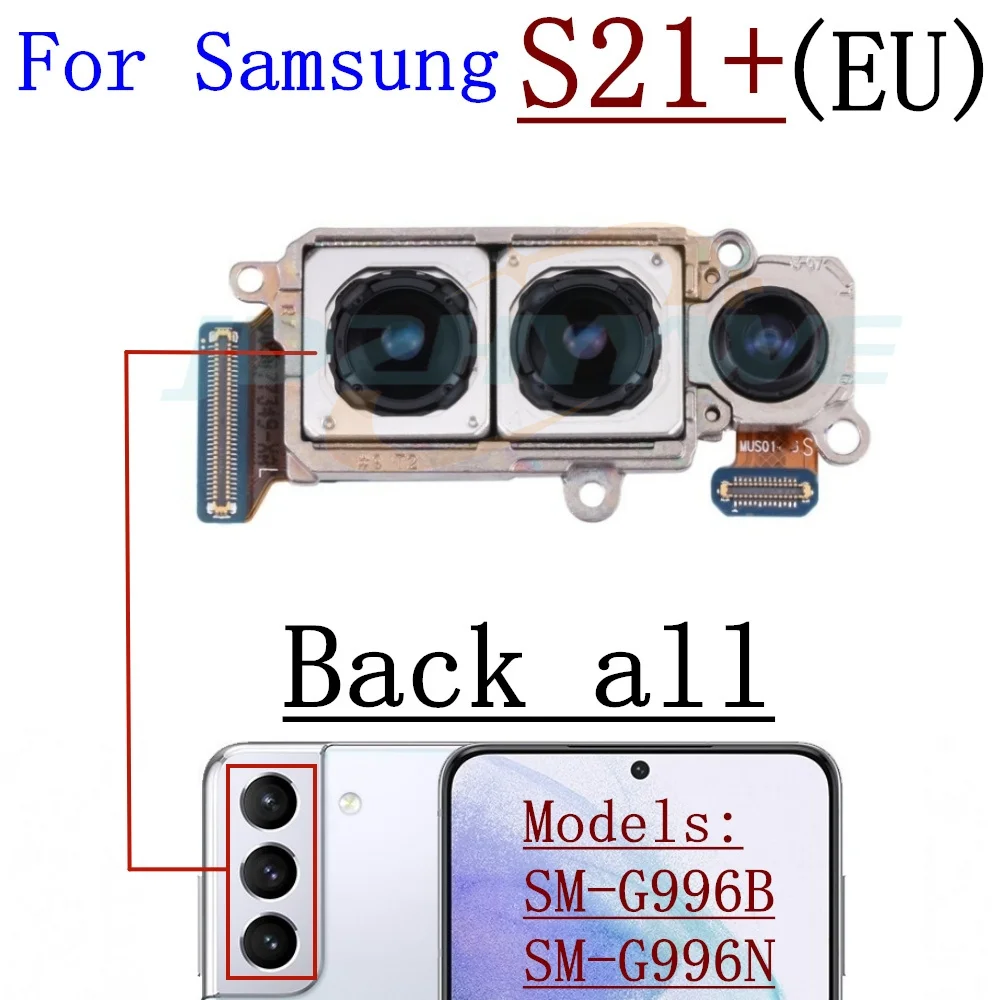 Front Rear View Back Camera For Samsung Galaxy S21+Plus Small Frontal Main Facing Camera Module Flex Replacement Parts