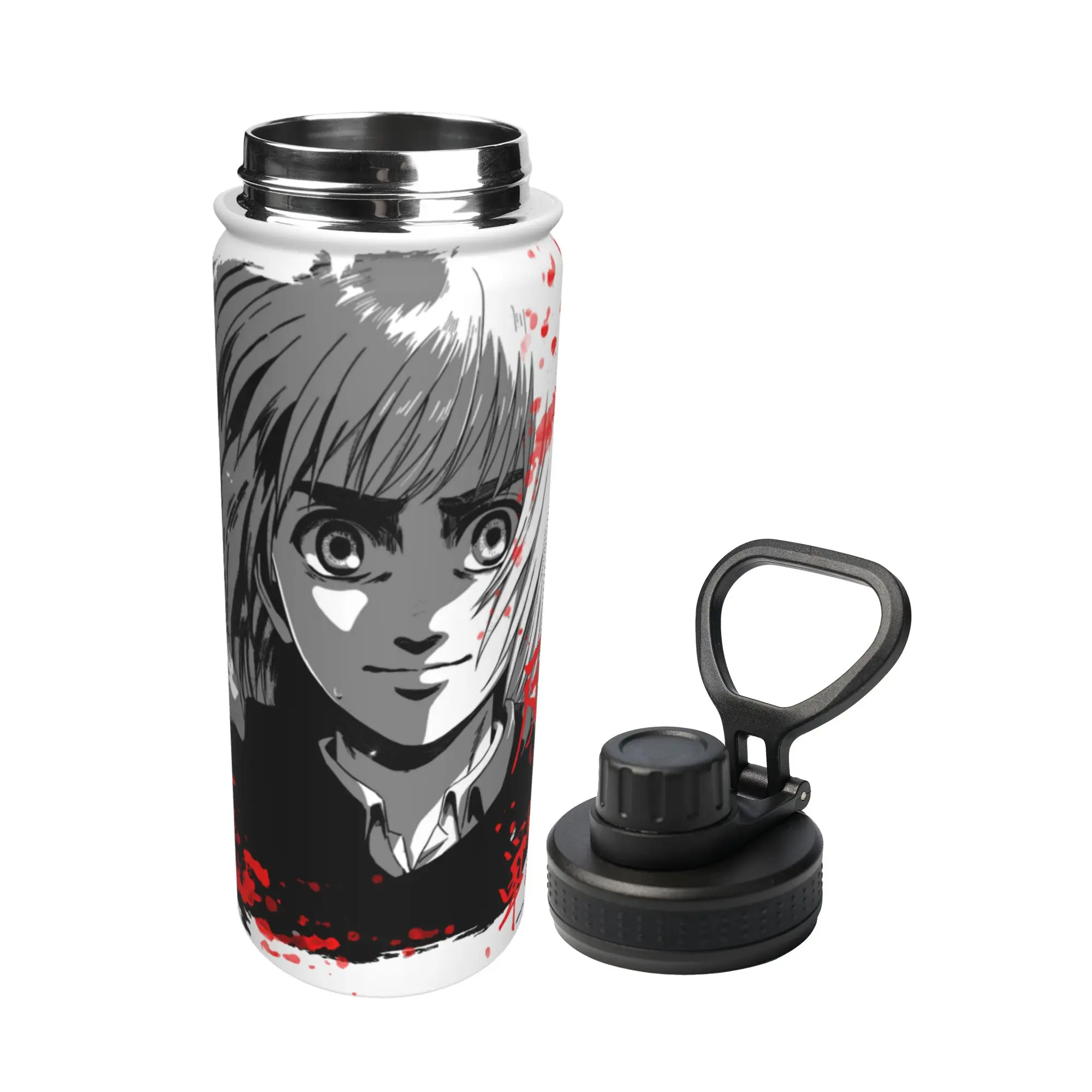 Attack on Titan 18OZ Sports Insulated Kettle Anime Coffee Cups Stainless Steel Double Wall Mug Water Bottle