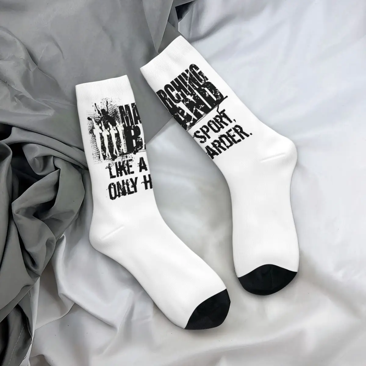 面白いマーチングバンド マーチングバンドはスポーツのようなものですが、もっとハードです 靴下 原宿ストッキング オールシーズン ロングソックス アクセサリー ユニセックス用