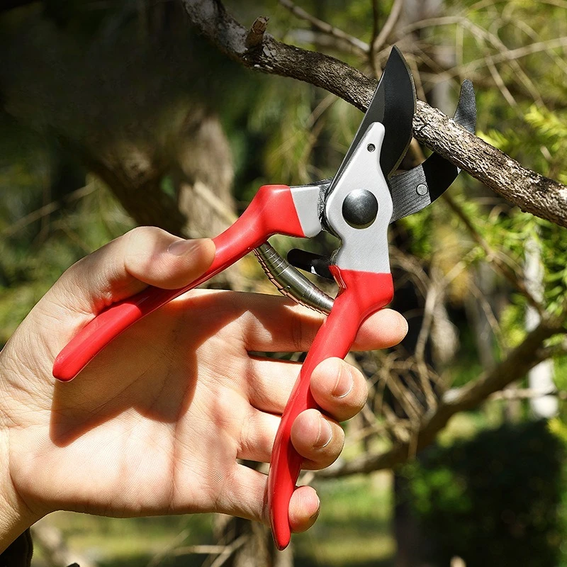Heavy‑Duty Stainless Steel Garden Pruning Shears Ergonomic Non‑Slip Handle for Plant Flower Trimming Household Use