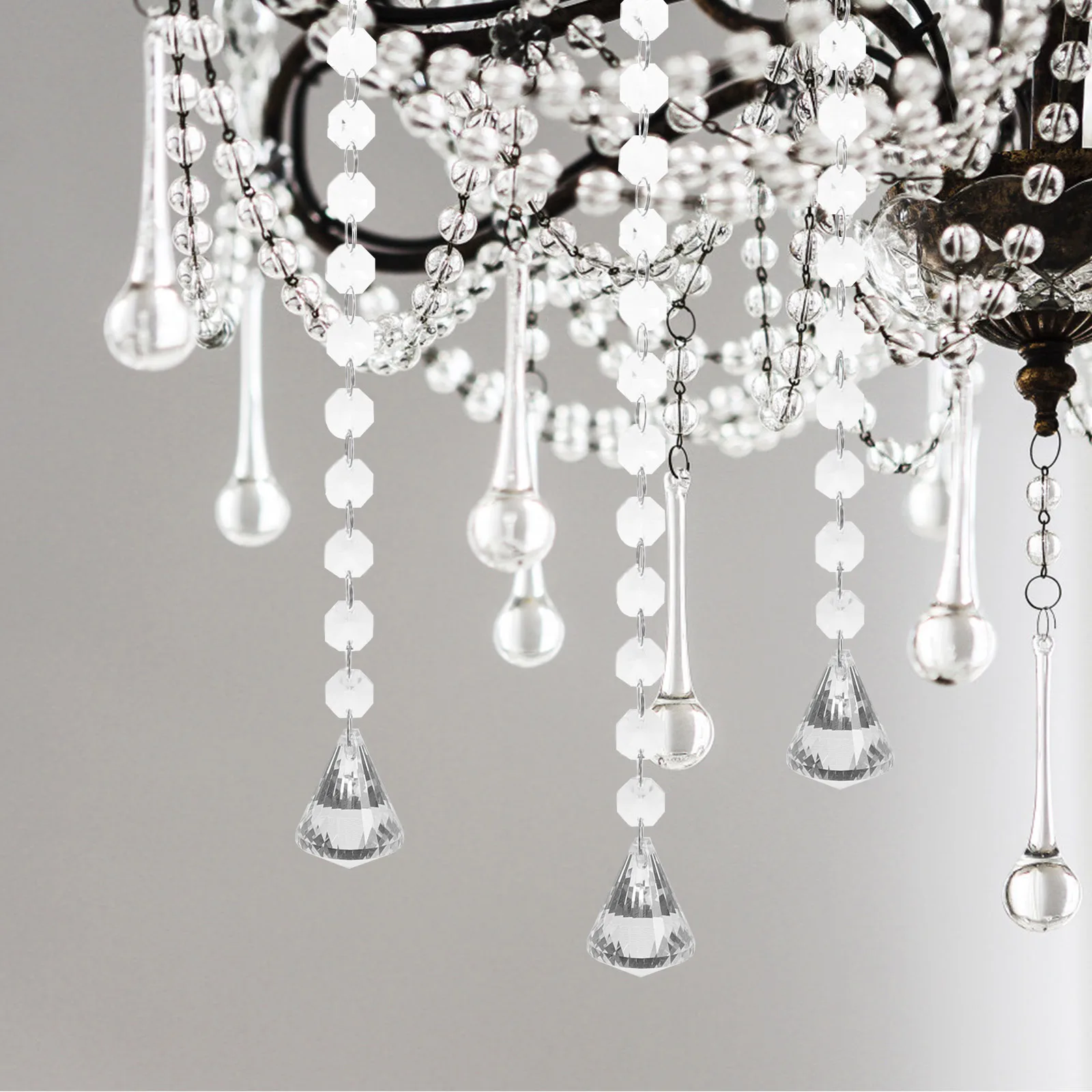 

Hanging Decoration Ceiling Light Ornament Wedding Party Home Crystal Pendant For Lamp Valentine Anniversary Lighting Decorative