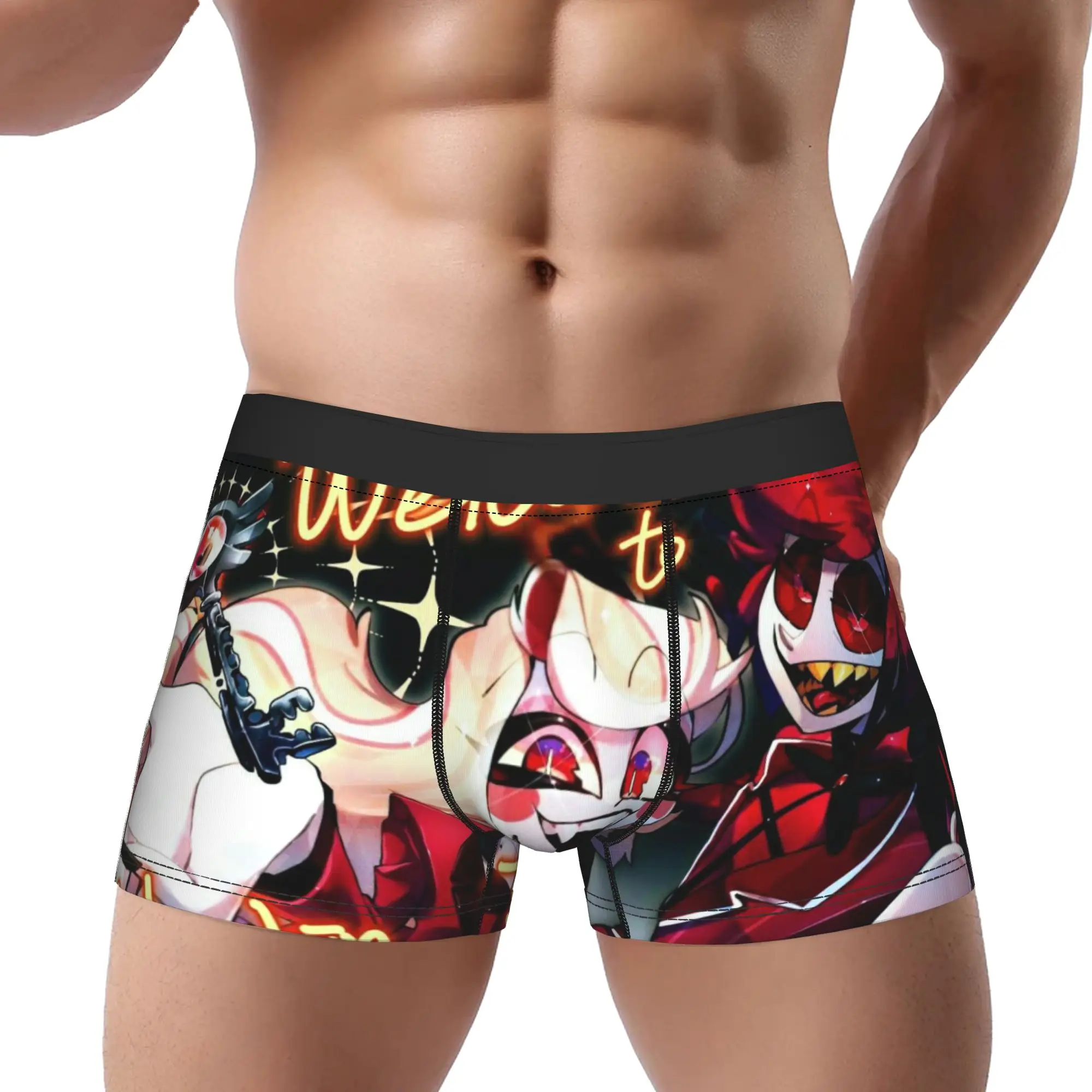 

Hazbin Hotel Underpants Homme Panties Men's Underwear Hazbin Hotel Comfortable Shorts Boxer Briefs