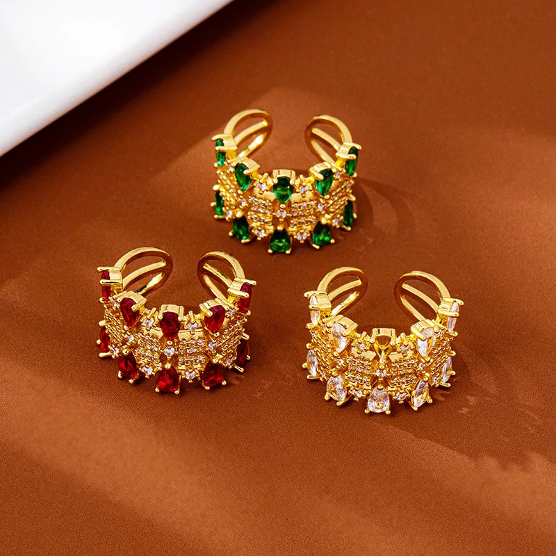 

Роскошное женское многослойное кольцо с бриллиантами из чистого золота 24 карата 9999 пробы