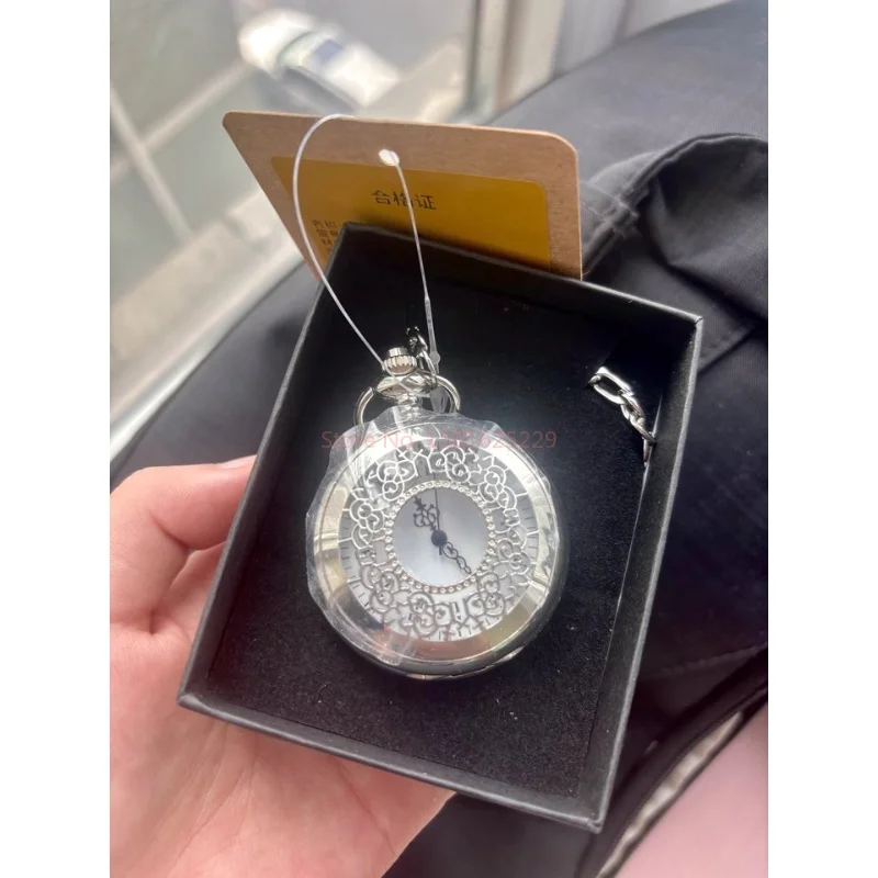 Echte „Lord Of The Mysteries & Steamland Klein Moretti“ Silberne Taschenuhr im gleichen Stil, Anime-Stil, Sammlerstück, Spielzeuggeschenk
