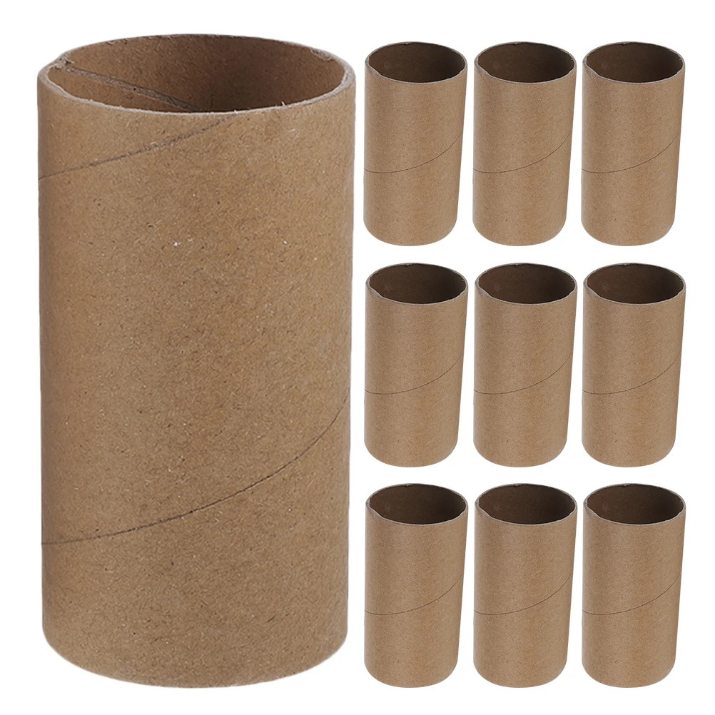 40 Pcs Cardboard Tubes Handmade Materials for Round Paper Projects Container Brown