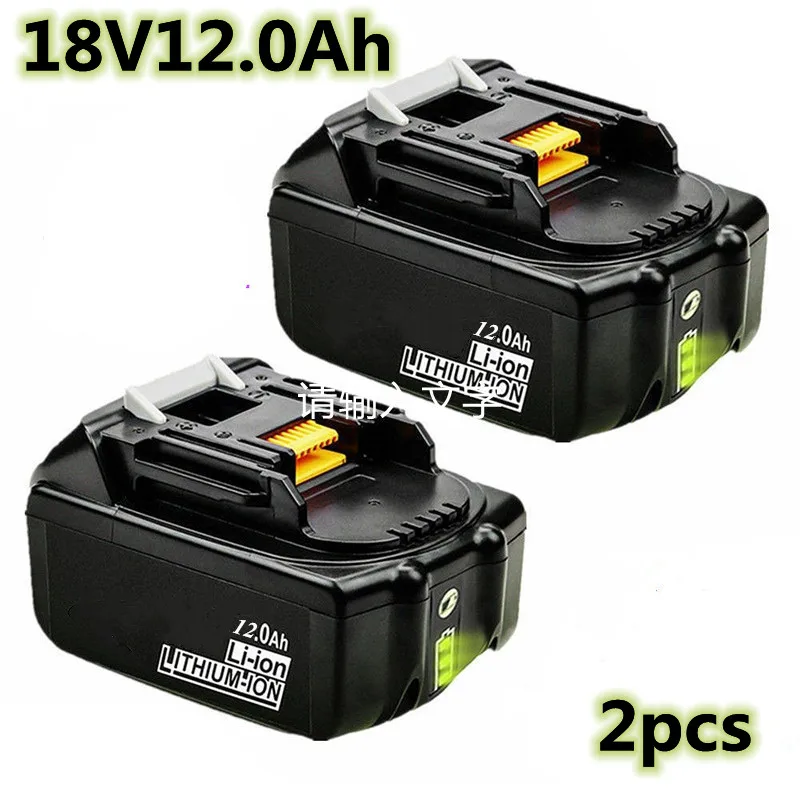 2023 asli untuk Makita baterai peralatan listrik isi ulang 18V 12000mAh dengan pengganti Li-ion LED LXT BL1860B BL1860 BL1850