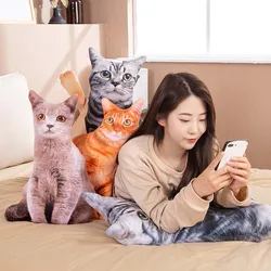 1 PCS 30/50cm Throw Pillow Funny Creative Cat Shape Cushion Simple Cute Simulation Cat Napping Pillow