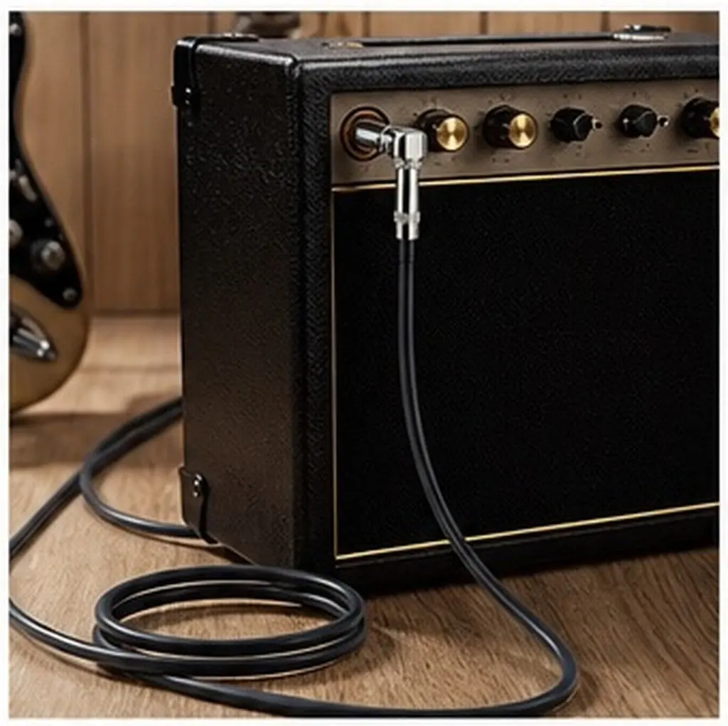 2Pcs 6.35 Mono Metal Elbow Plug Guitar Connection Wire Plug Electric Guitar Stable Transmission Adapter 6.35 Mono