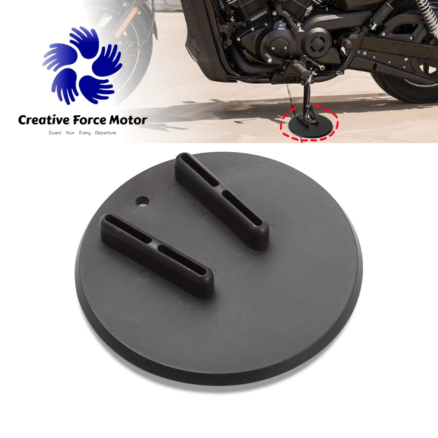 Universal Motorcycles Side Kickstand Pad  Jiffy Stand Coaster Sidestand For Harley Davidson Honda Kawasaki Suzuki Sportster Dyna