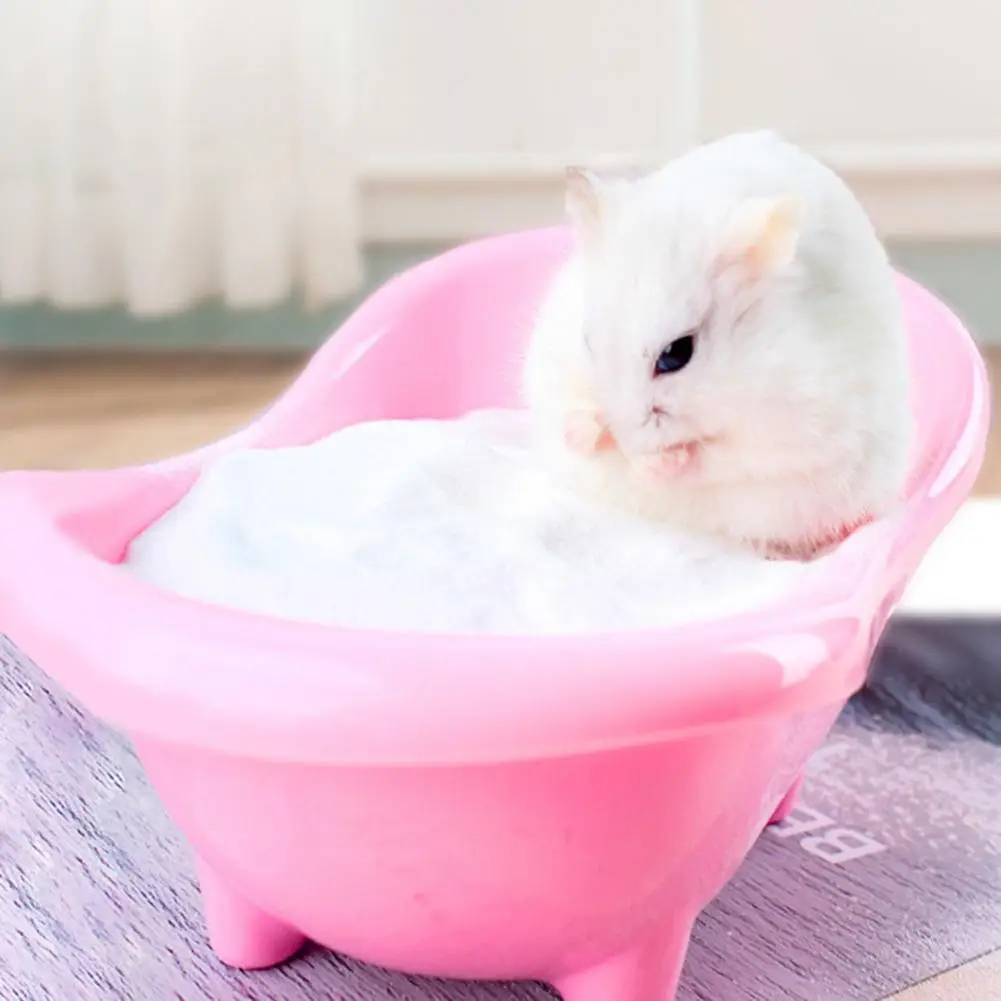 Hamster Bathtub Cooling Bed Ice Bath Container Plastic Bathtub Hamster Bathing Toy Pet Cleaning Supplies