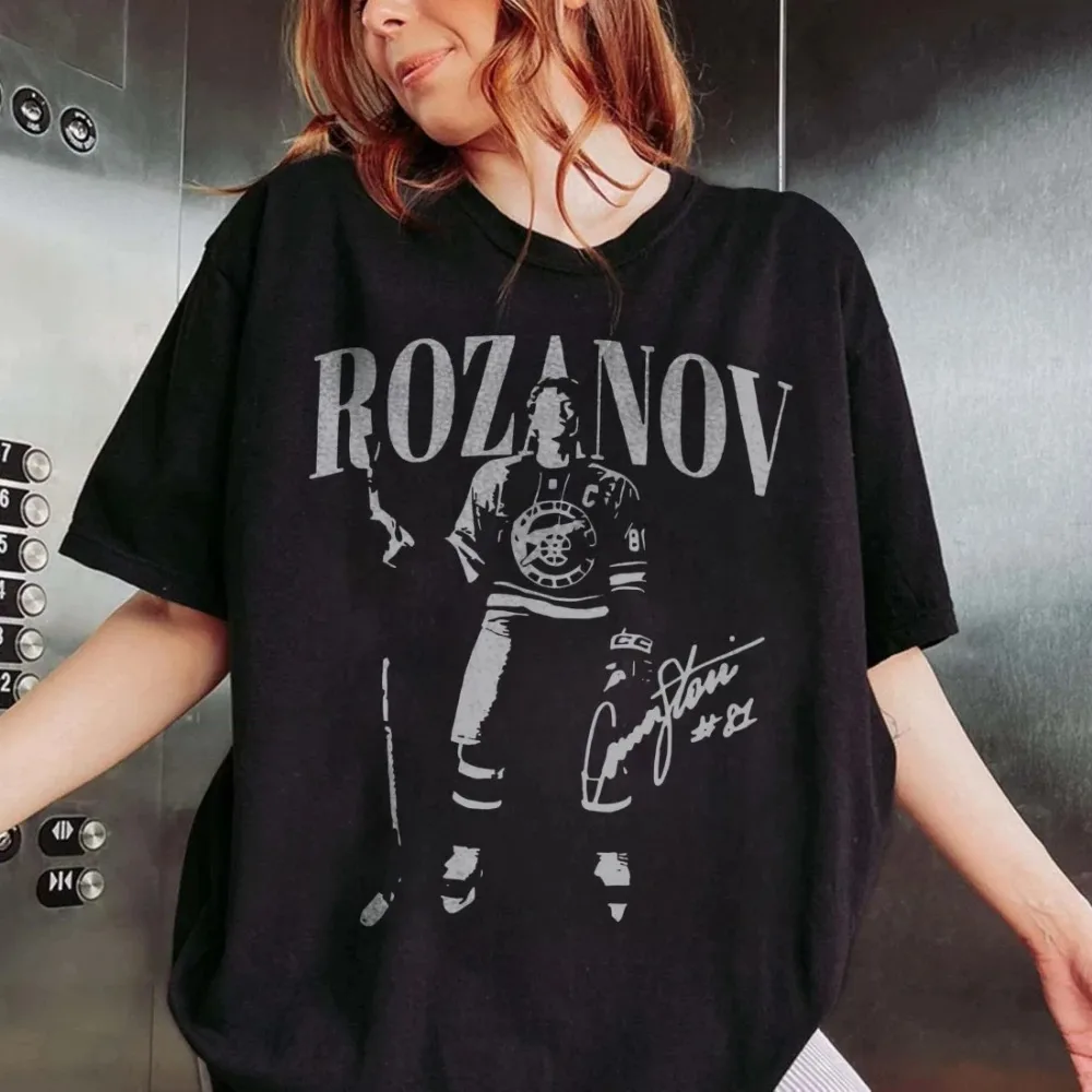 Connor Storrie Rozanov T-Shirt Ilyza Rozanov Heated Rivalry Vintage Shirt Hockey Tee Arkham Men Women Cotton Short Sleeve Tees