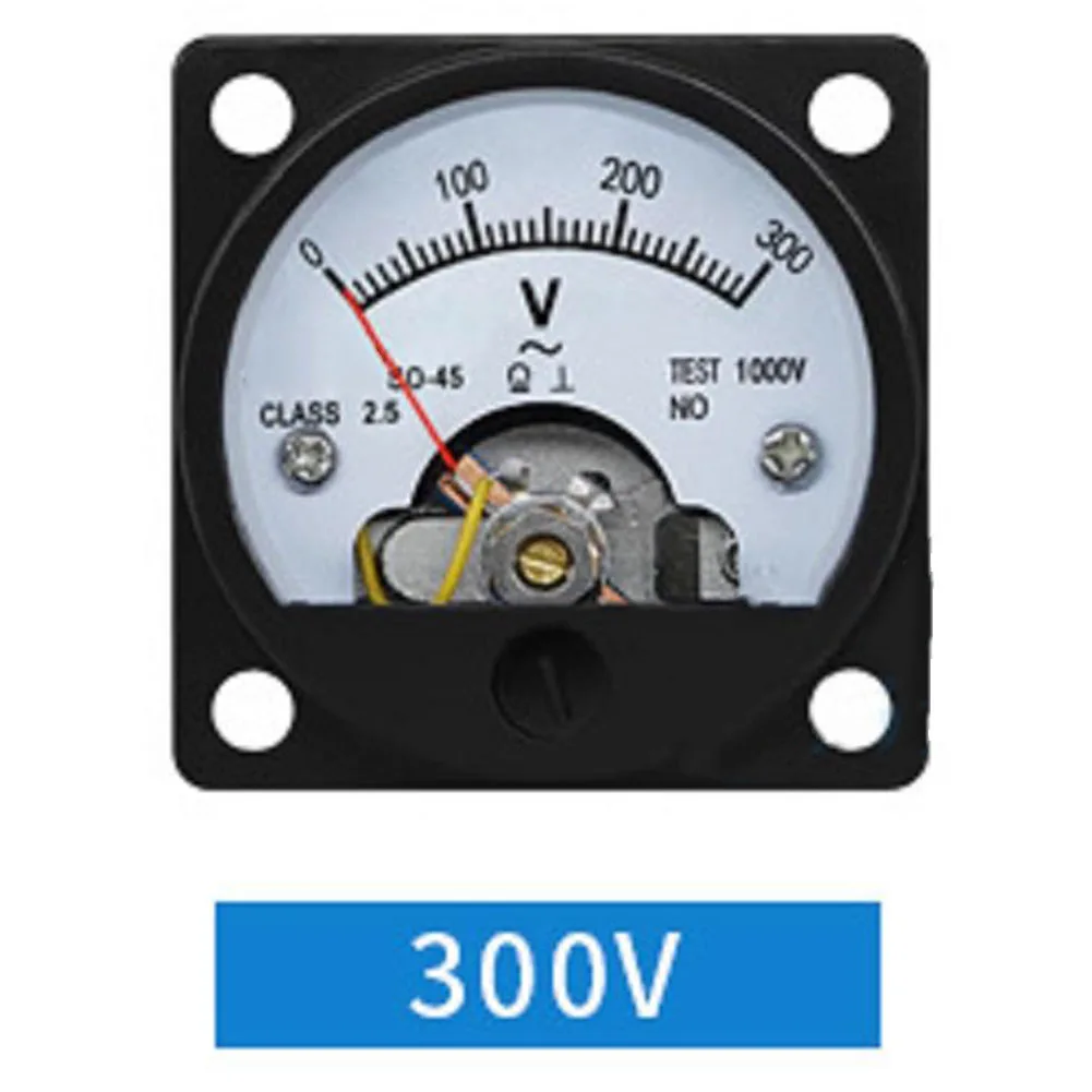 Вольтметр переменного тока, аналоговый панельный измеритель напряжения 0 300 В с регулятором 0 для надежного и точного измерения