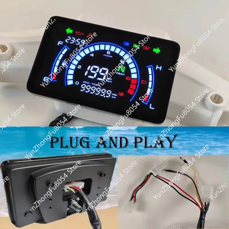 EX5 Motorcycle Parts CG125 Bracket Universal Modified Motorcycle Light Emitting Diode Digital Odometer Tachometer