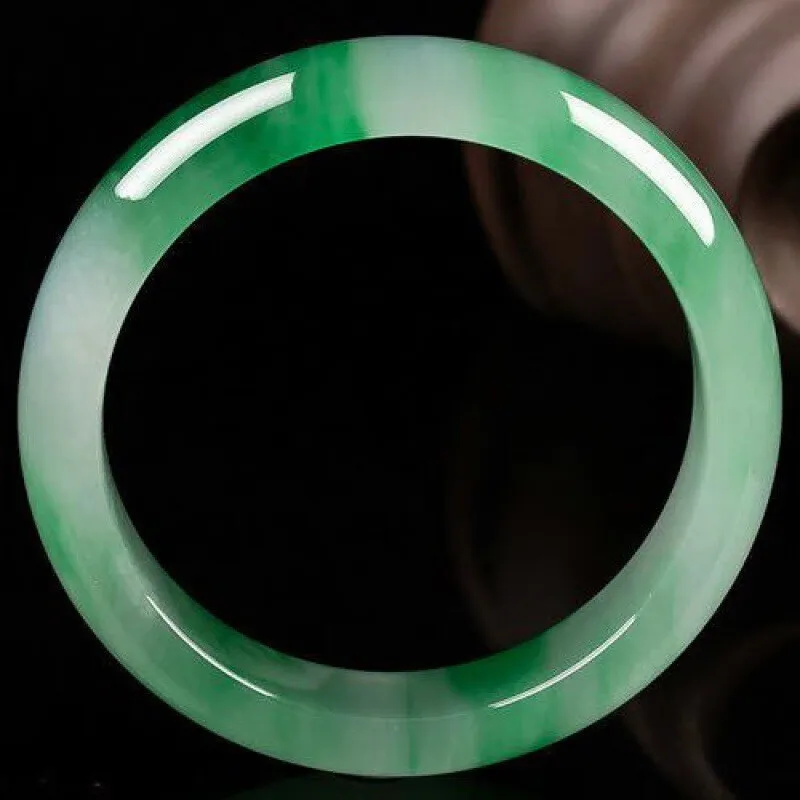 Stephen's , green bracelet, jadeite-colored jade bangle, regular size