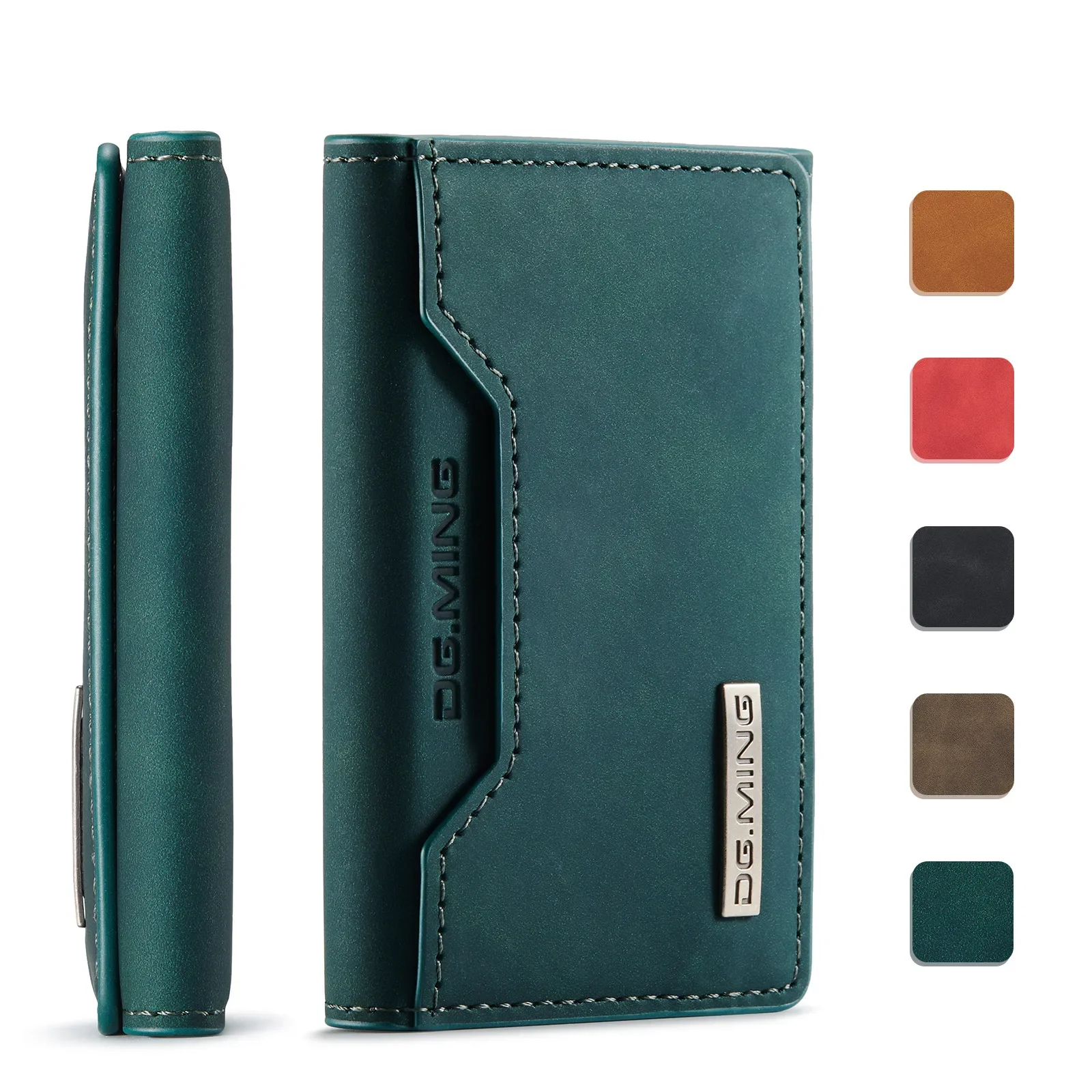 Detachable Magnetic Leather Wallet Case with Card Holder