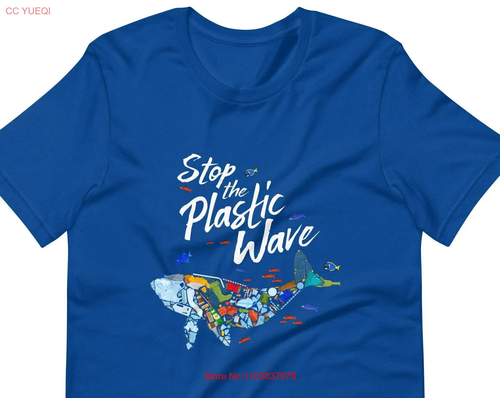 Stop the Plastic Wave Save Our Oceans Футболка Консервация Природа Мусор Рыба Дикая природа Сумки для загрязнения Бутылки БЕСПЛАТНО S H